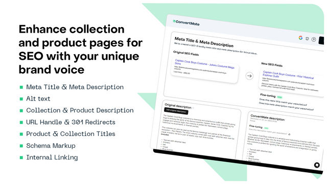 Enhance collection and product pages