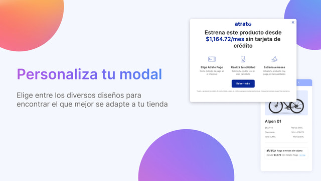 Personaliza el diseño de tu modal