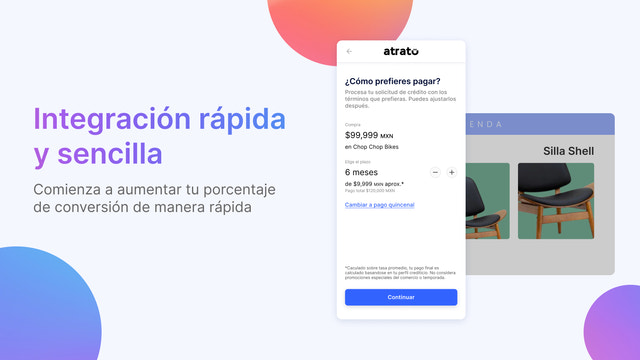 Integración de manera rápida y sencilla