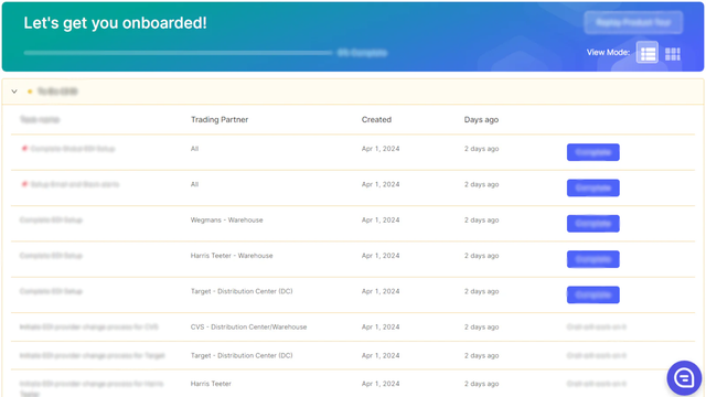 We'll walk you through each retailer's EDI onboarding process