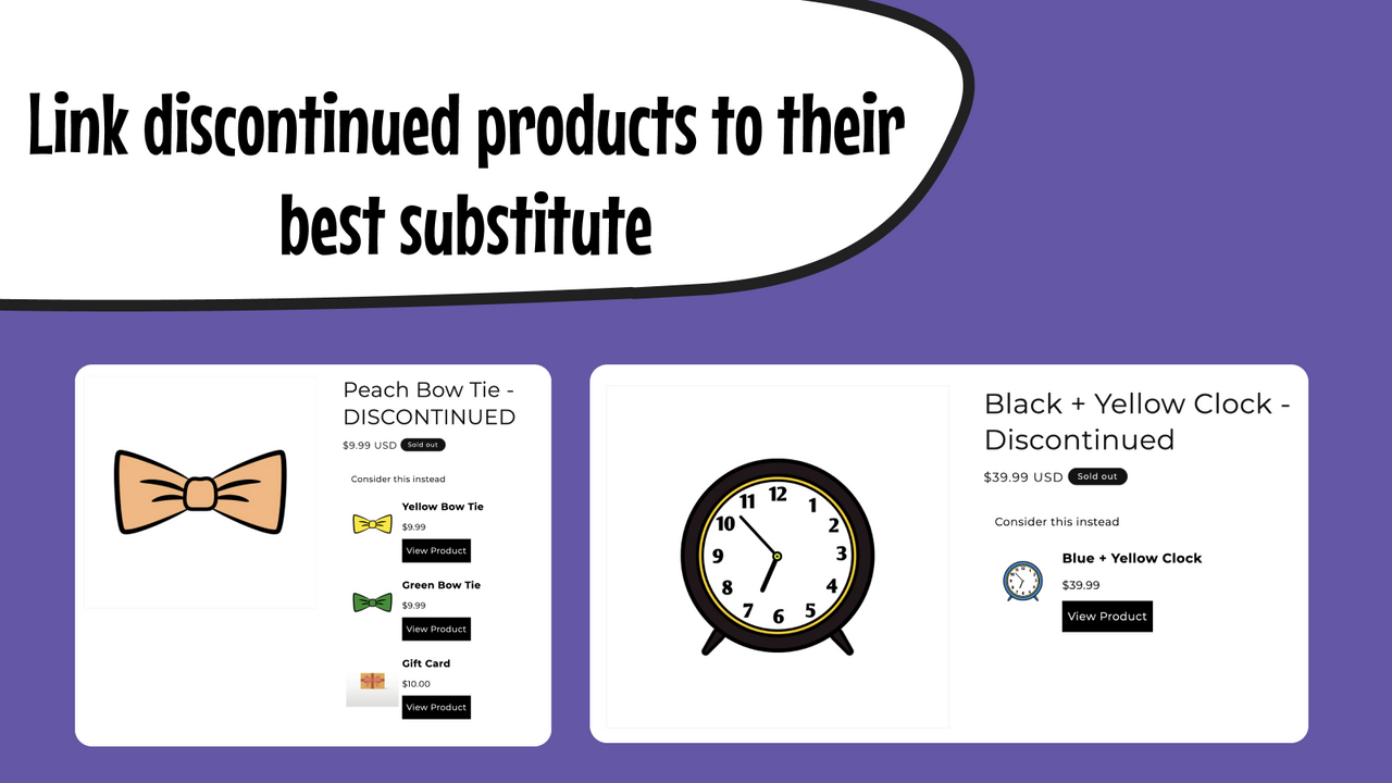 Vincule produtos descontinuados à sua melhor substituição