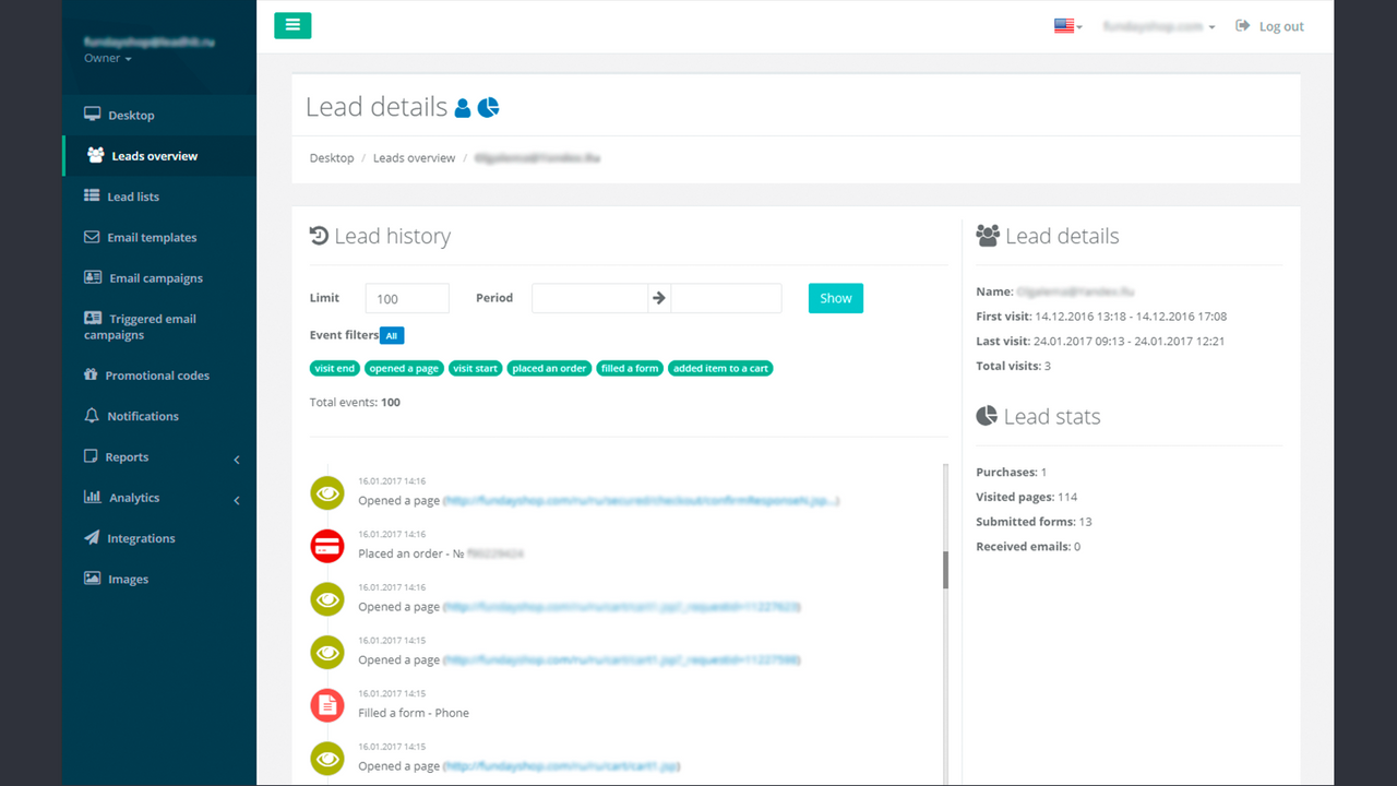 Chronologie du lead