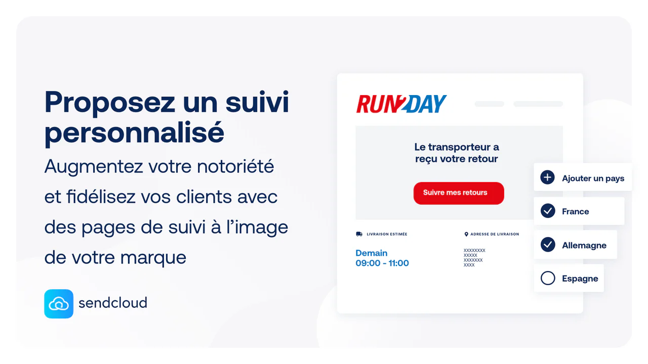 Proposez un suivi personnalisé à vos clients I Sendcloud