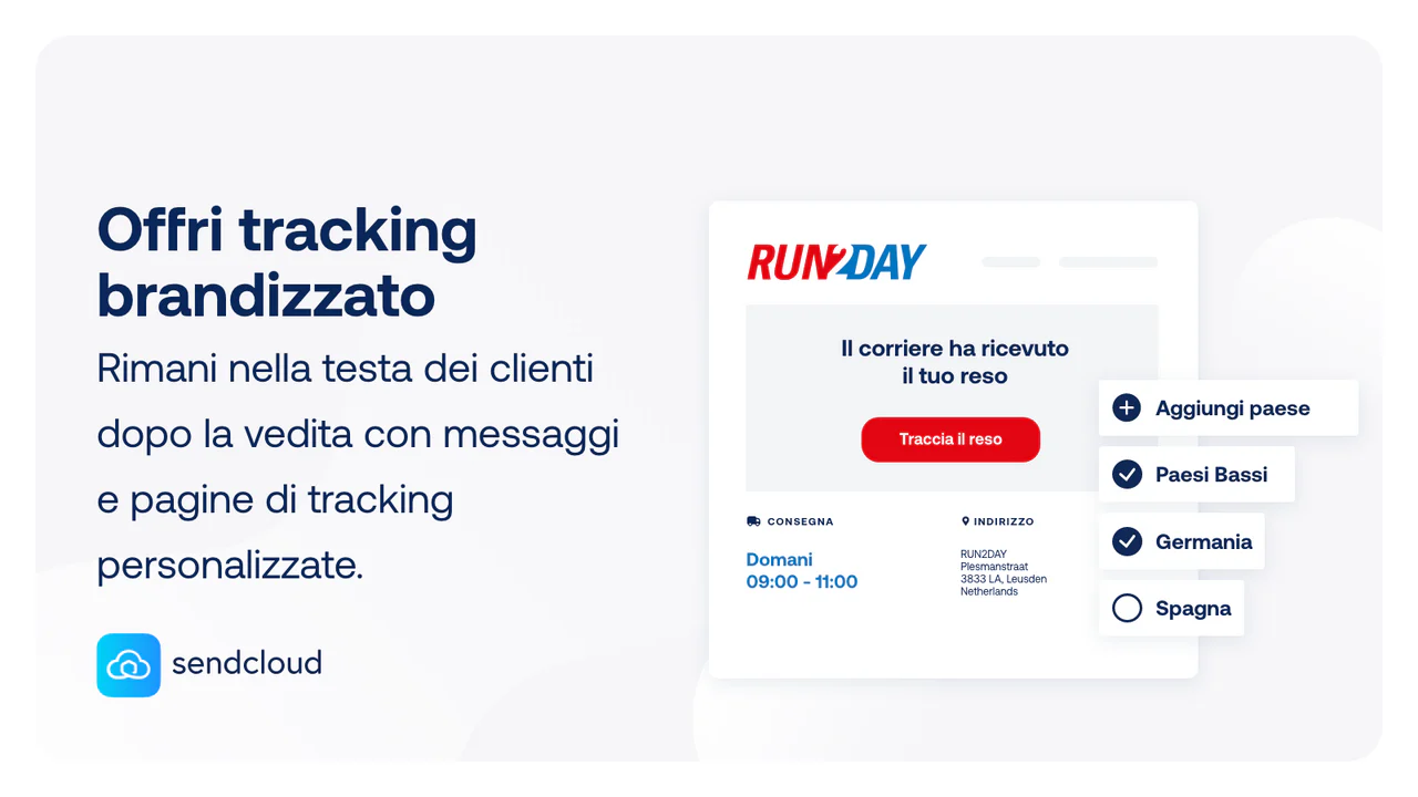 Sendcloud | Offri tracking brandizzato