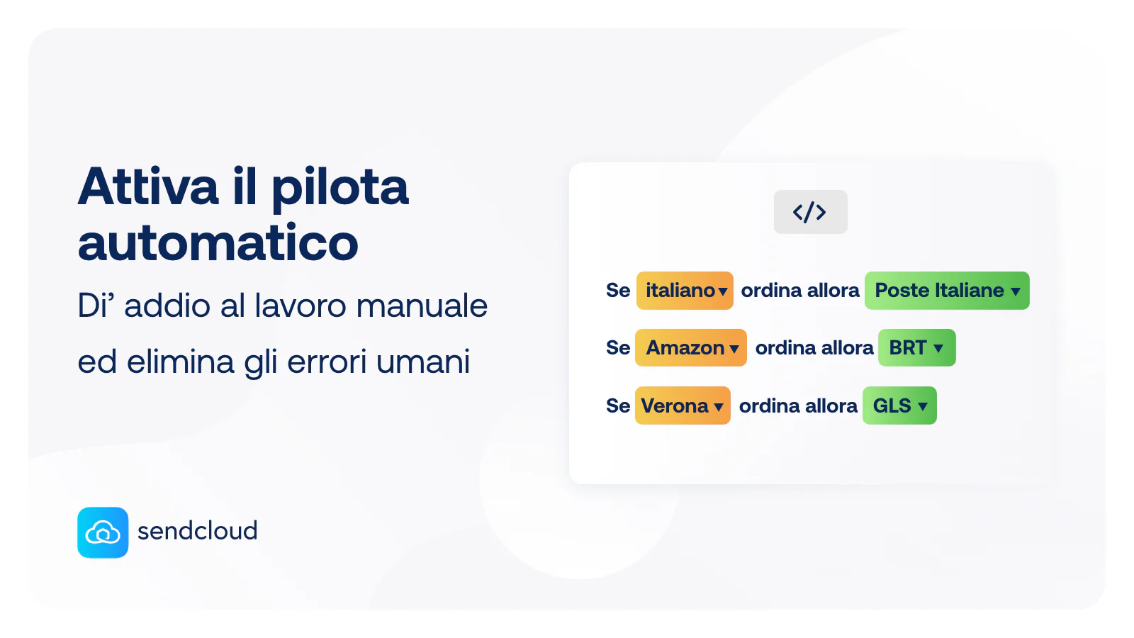 Sendcloud | Attiva il pilota automatico