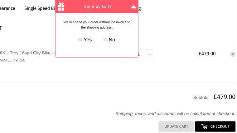 Gift Wrap ‑ Upsell Gift Wrap Screenshot