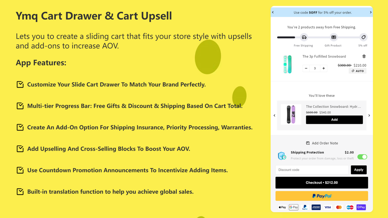 Ymq Cart Drawer & Cart Upsell