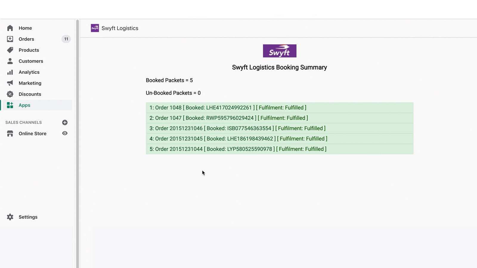 Swyft Logistics Screenshot