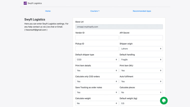 Swyft Logistics Screenshot