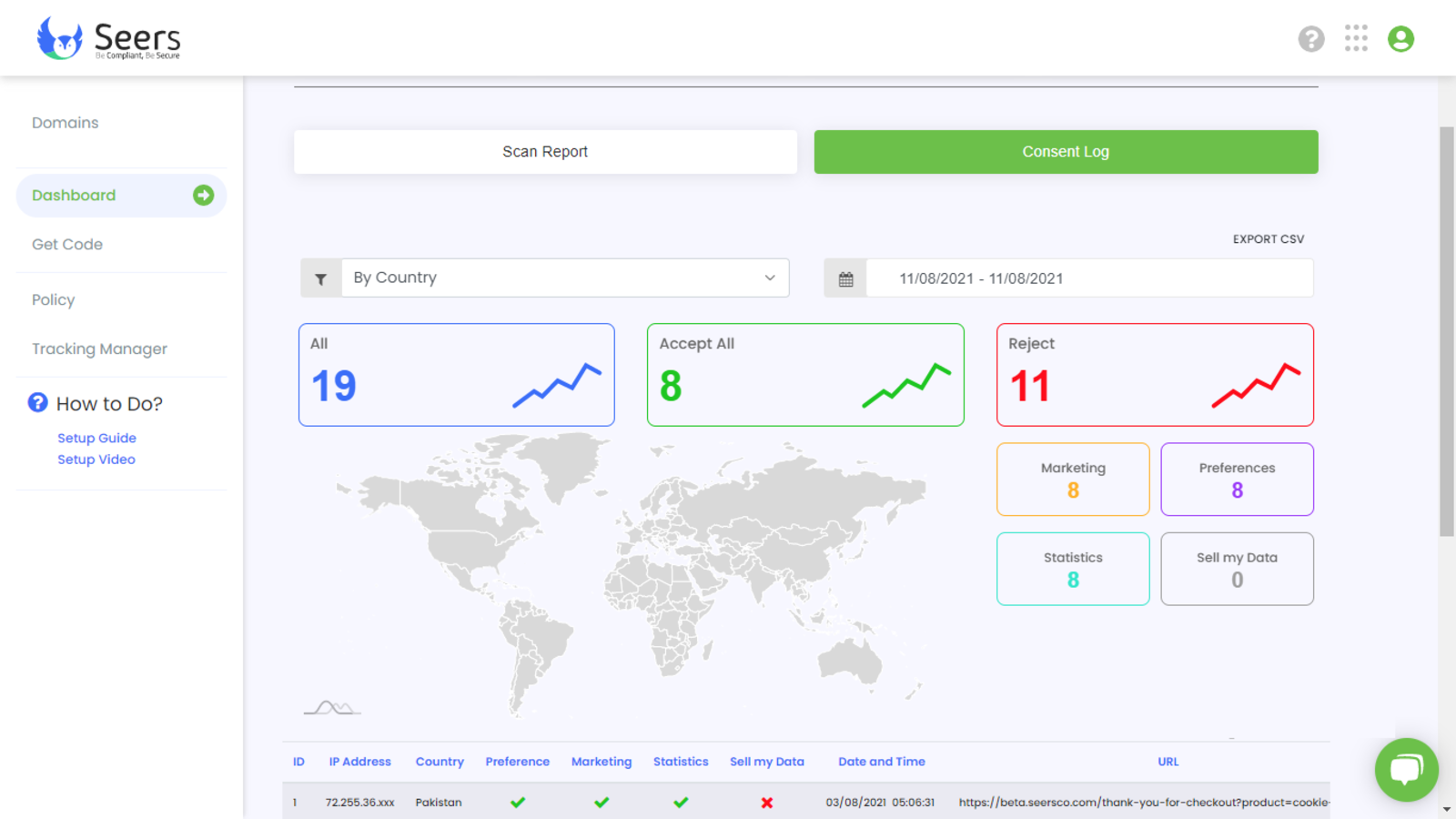 GDPR Cookie Consent ‑ CMP Screenshot