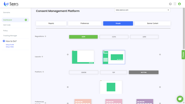 GDPR Cookie Consent ‑ CMP Screenshot