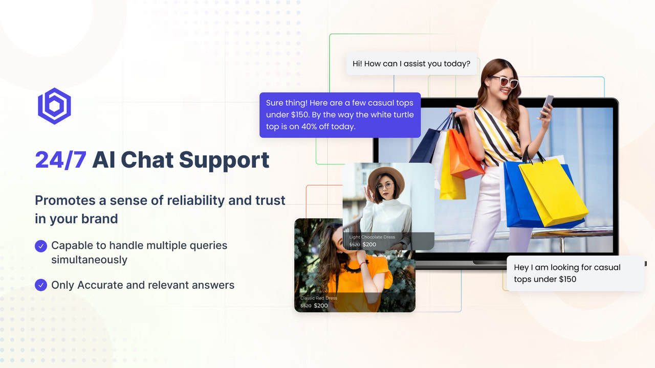 24/7 AI live chat support for your website with Bodt