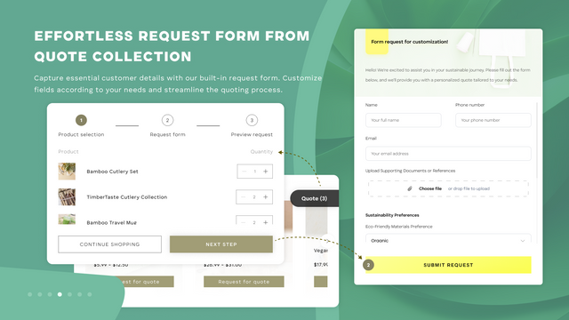 Anpassa offertformuläret med Form Builder