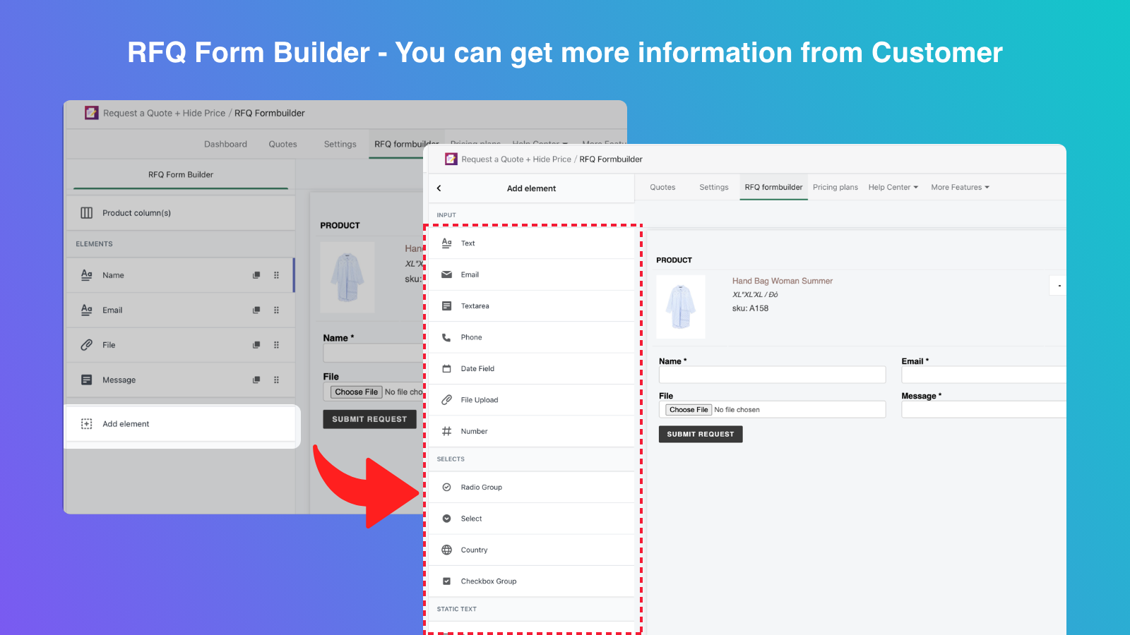 Admin: Tilpasset tilbudsskjema med Form Builder