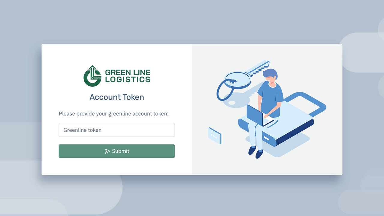 Greenline Token-Bildschirm