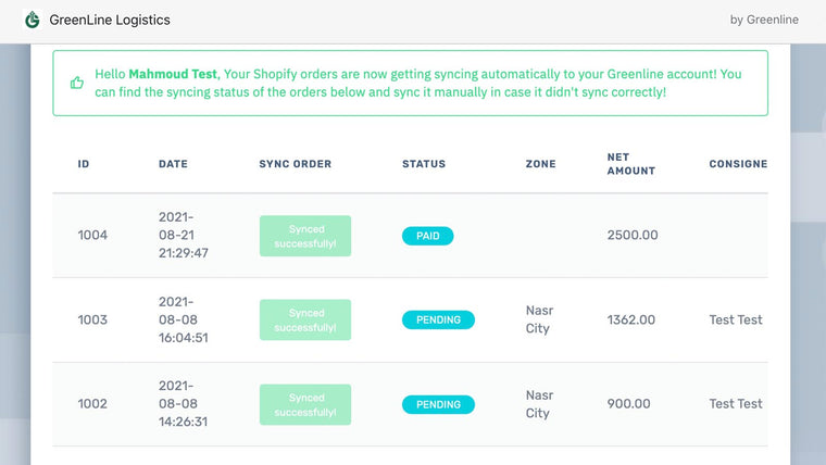 Greenline Logistics Screenshot