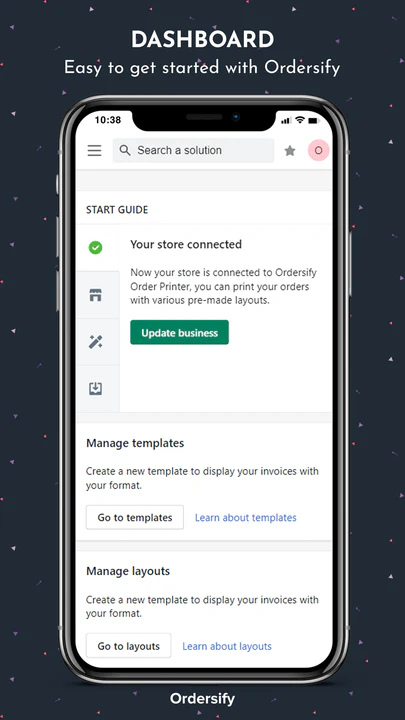 Fácil de empezar con Ordersify