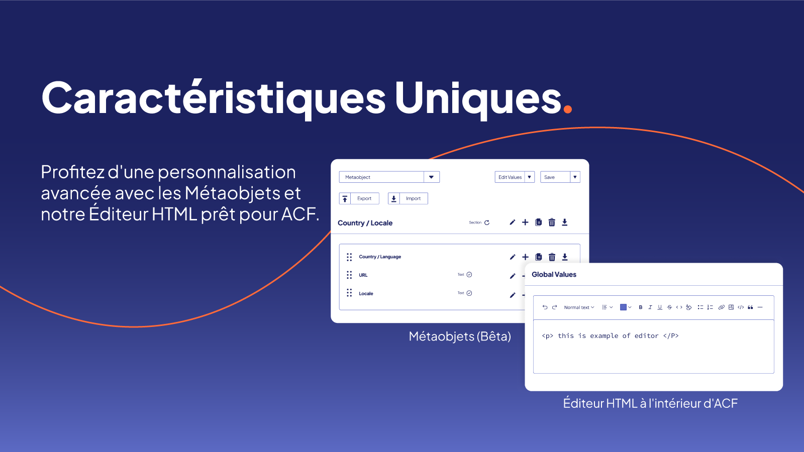 Personnalisez avec Metaobjects et éditeur HTML ACF 