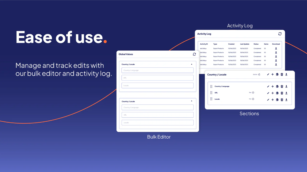 Edit tracking with bulk editor and log.