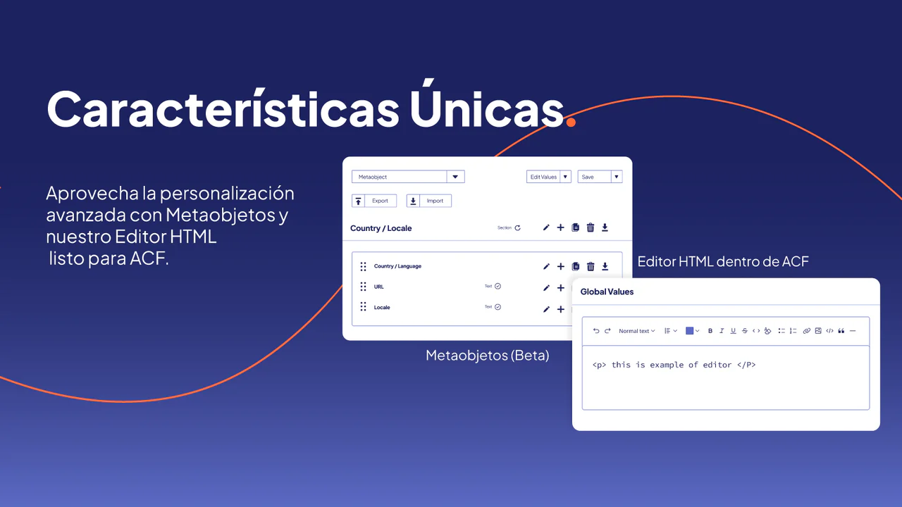 Personaliza con Metaobjetos y Editor HTML de ACF