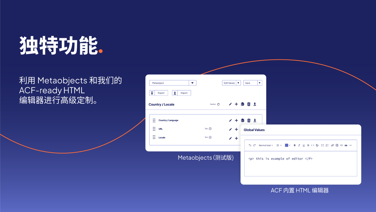 使用 Metaobjects 和 ACF HTML 编辑器进行自定义