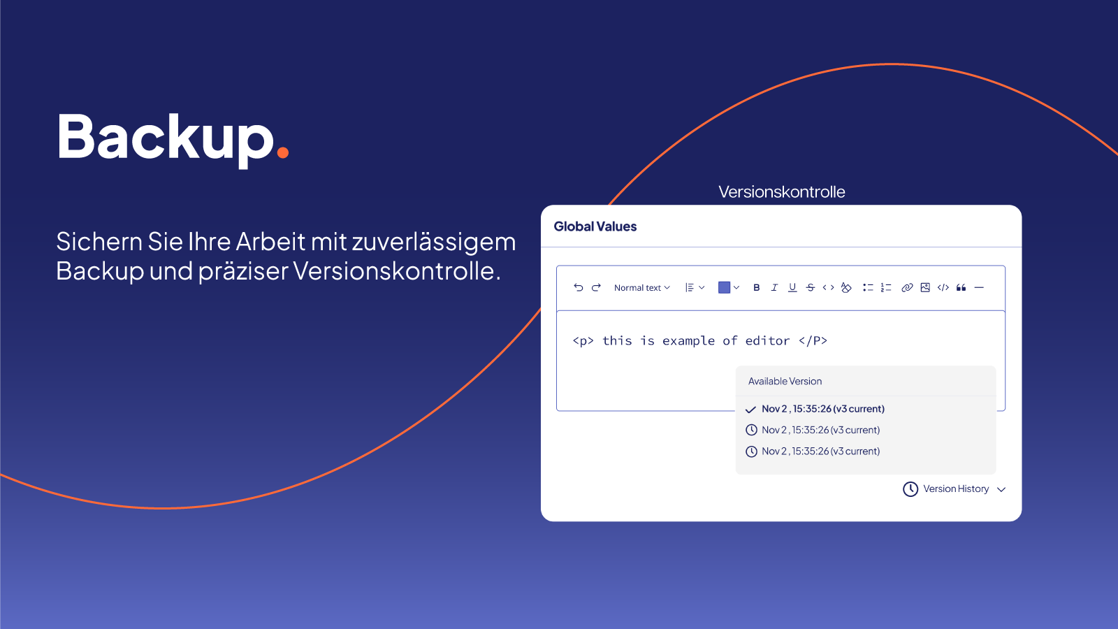 Sichere Backup & Versionierung