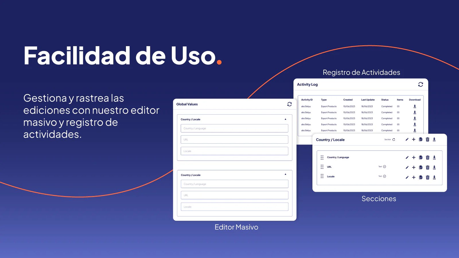 Seguimiento de ediciones con editor masivo y registro