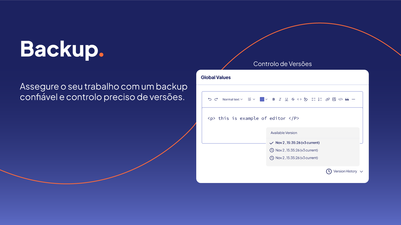 Backup e versionamento confiáveis para trabalho seguro.