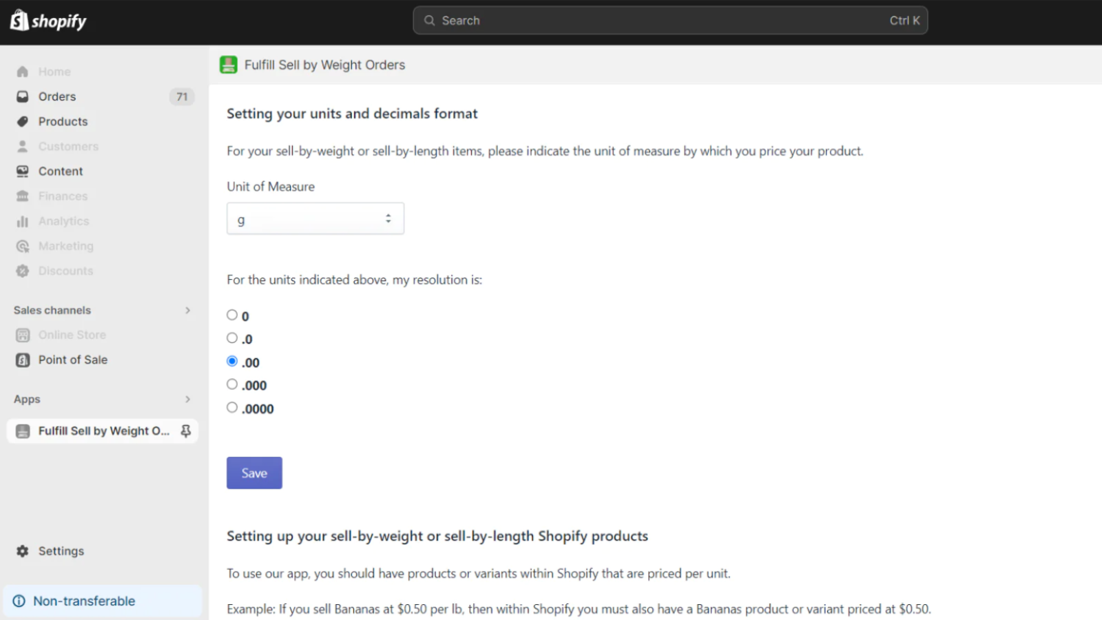 Catch Weight Order Fulfillment Screenshot