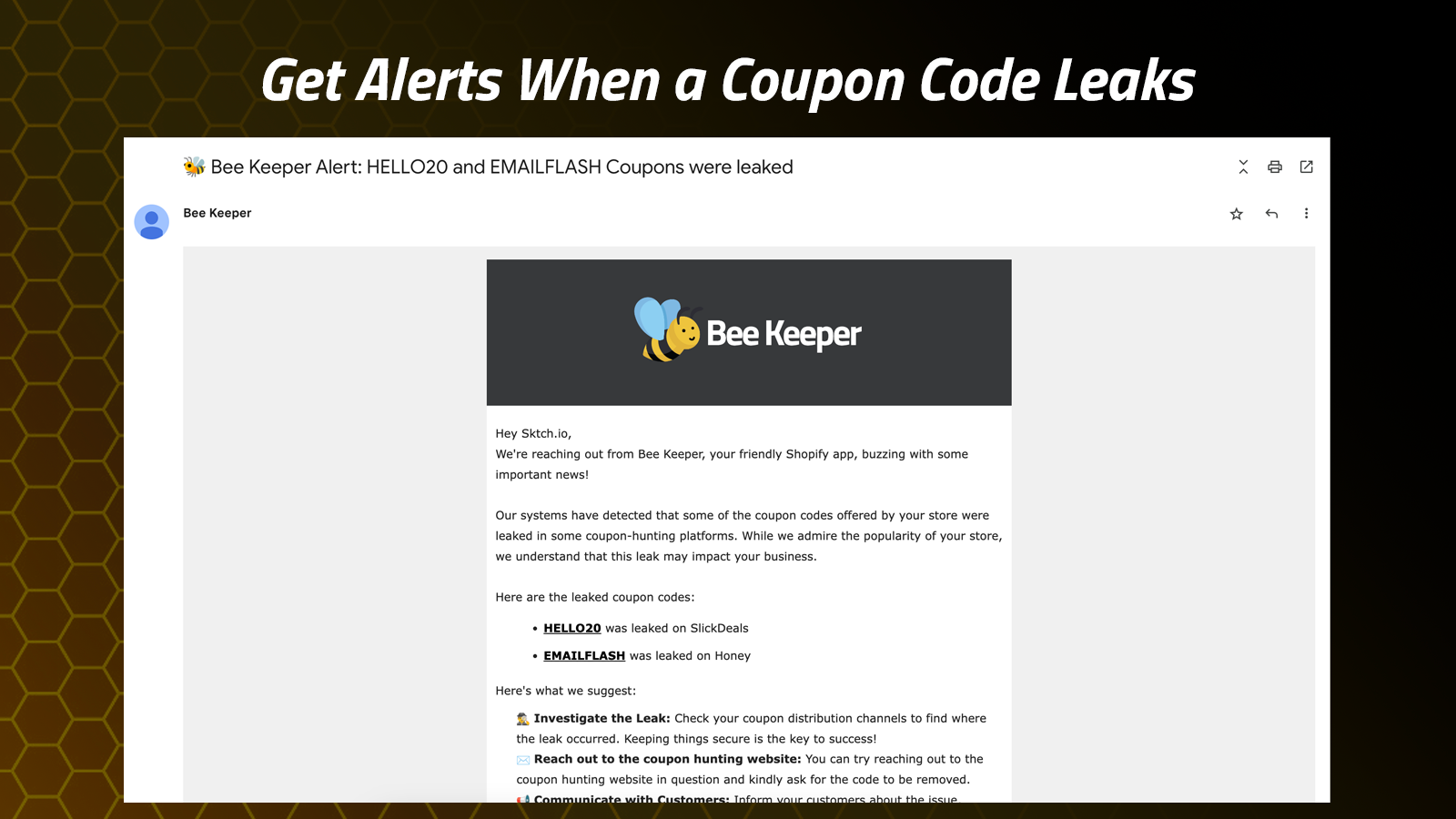 Get Alerts When a Coupon Code Leaks