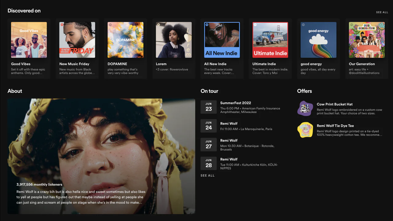 Spotify Web Player - Startup Stash