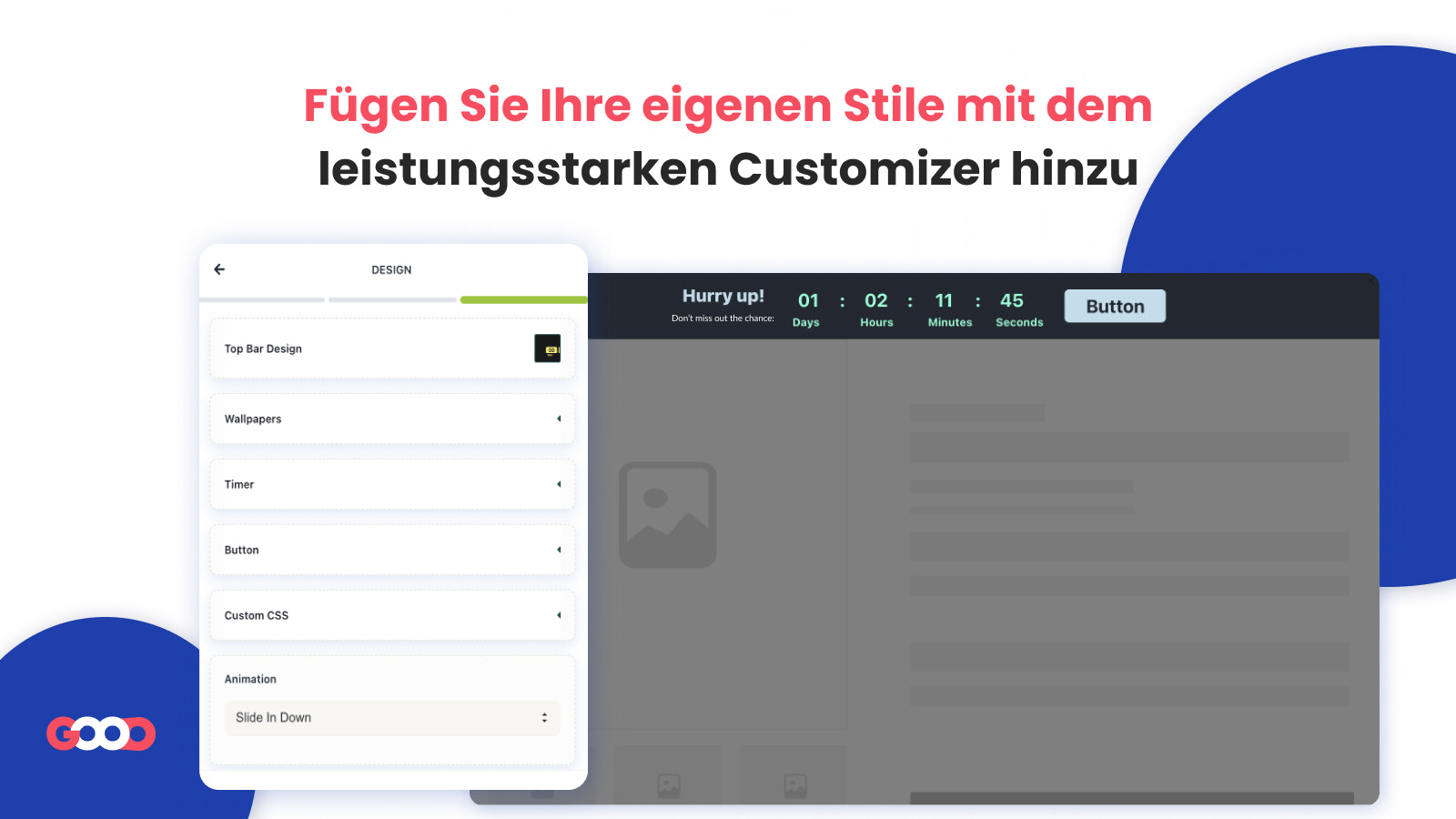 Leistungsstarker Customizer