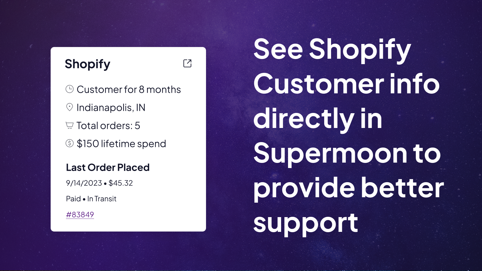 Informations sur le client Shopify