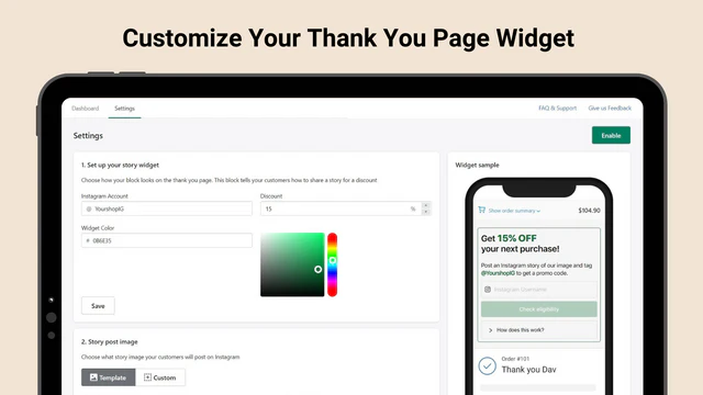 dashboard widget anpassning