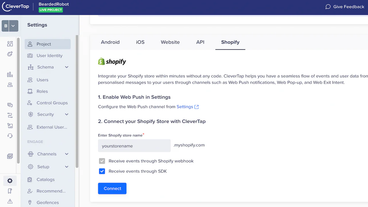 Integração da Loja Shopify