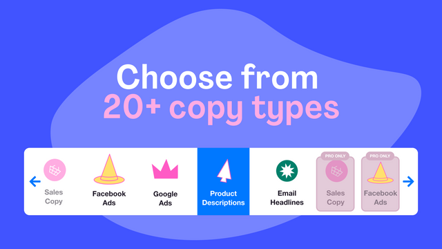 Generate 10+ different types of ChatGPT-powered copywriting