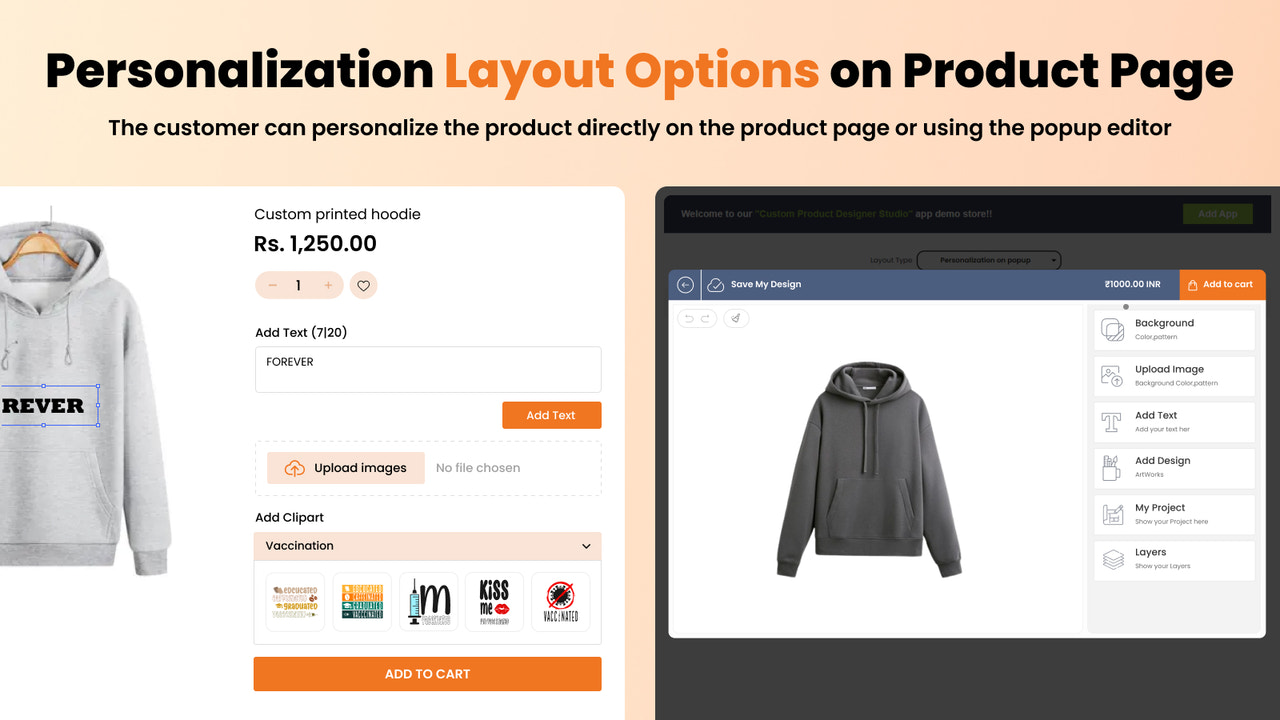 Personalization layout 