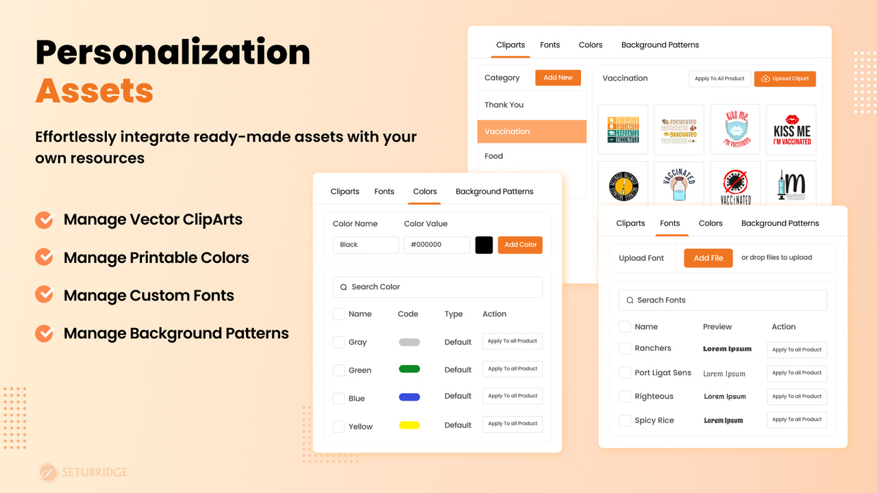 Activos de personalización