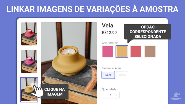 Linkar imagens de variações à amostra