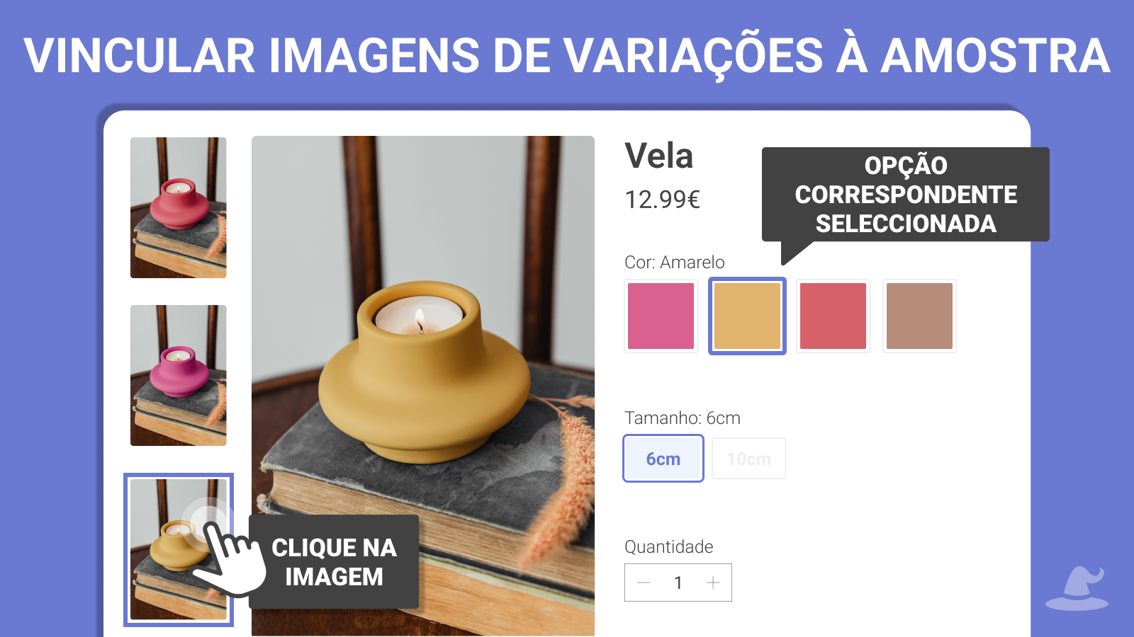 Vincular imagens de variações à amostra