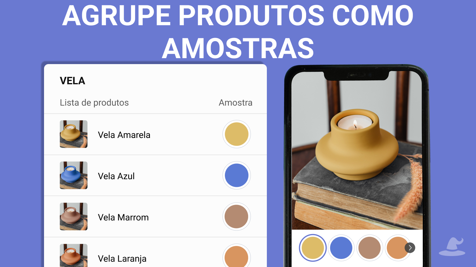 Agrupar produtos como amostras: conecte diferentes produtos