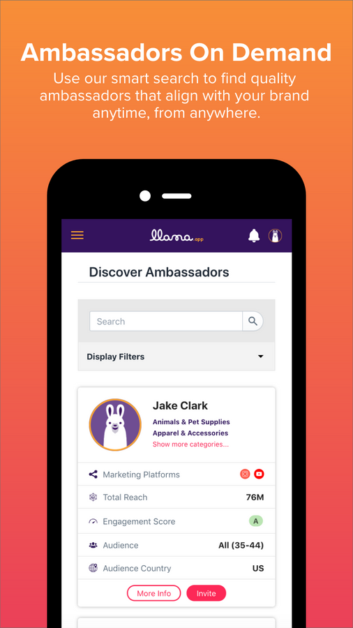 Easily Discover Relevant Ambassadors