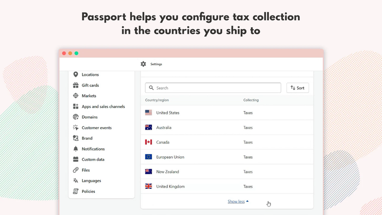 Passport Shipping Screenshot