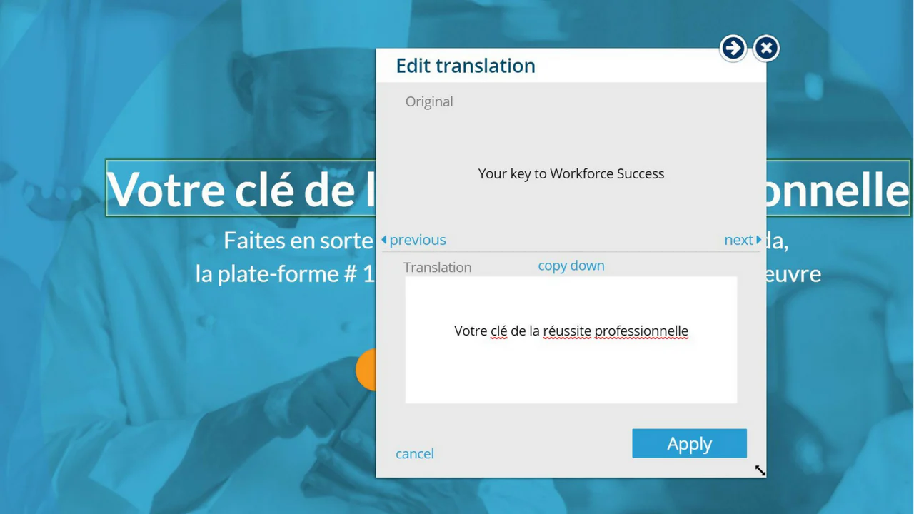 Modifier le texte manuellement pour améliorer la traduction