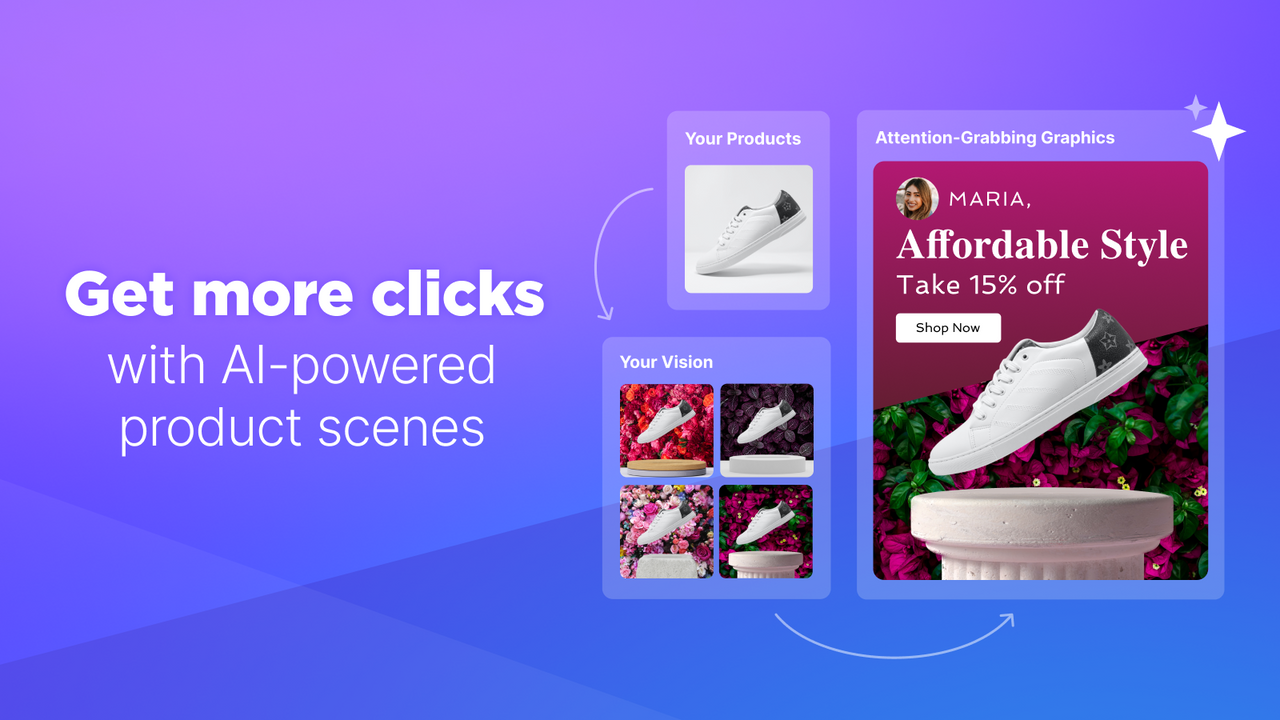 Get more clicks with AI-powered product scenes