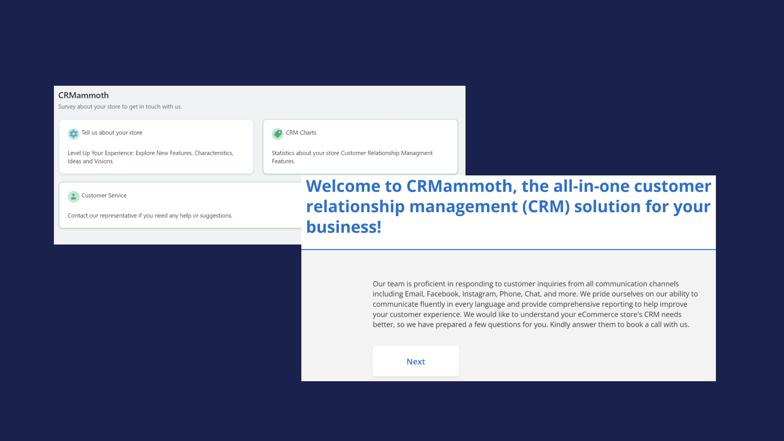 CRMammoth: your CRM team! Screenshot