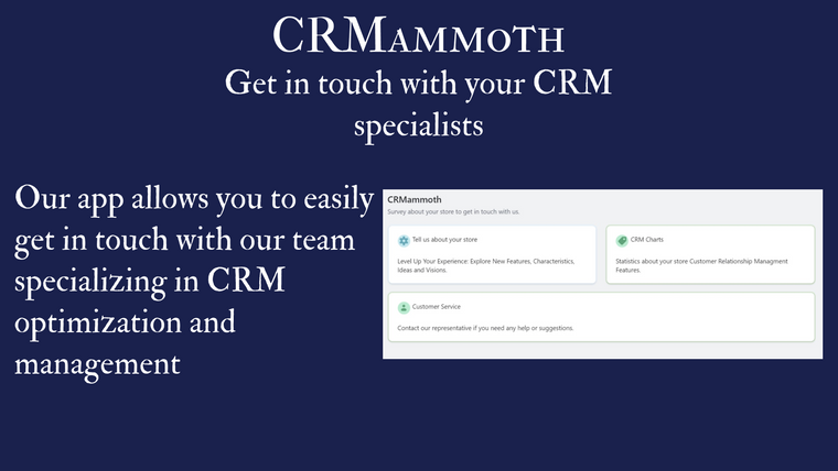 CRMammoth: your CRM team! Screenshot