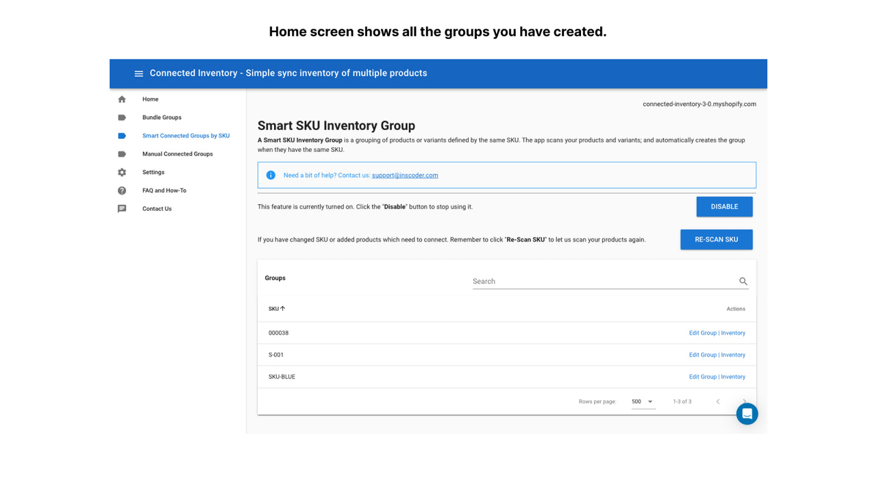 Sincronización simple de inventario en Shopify