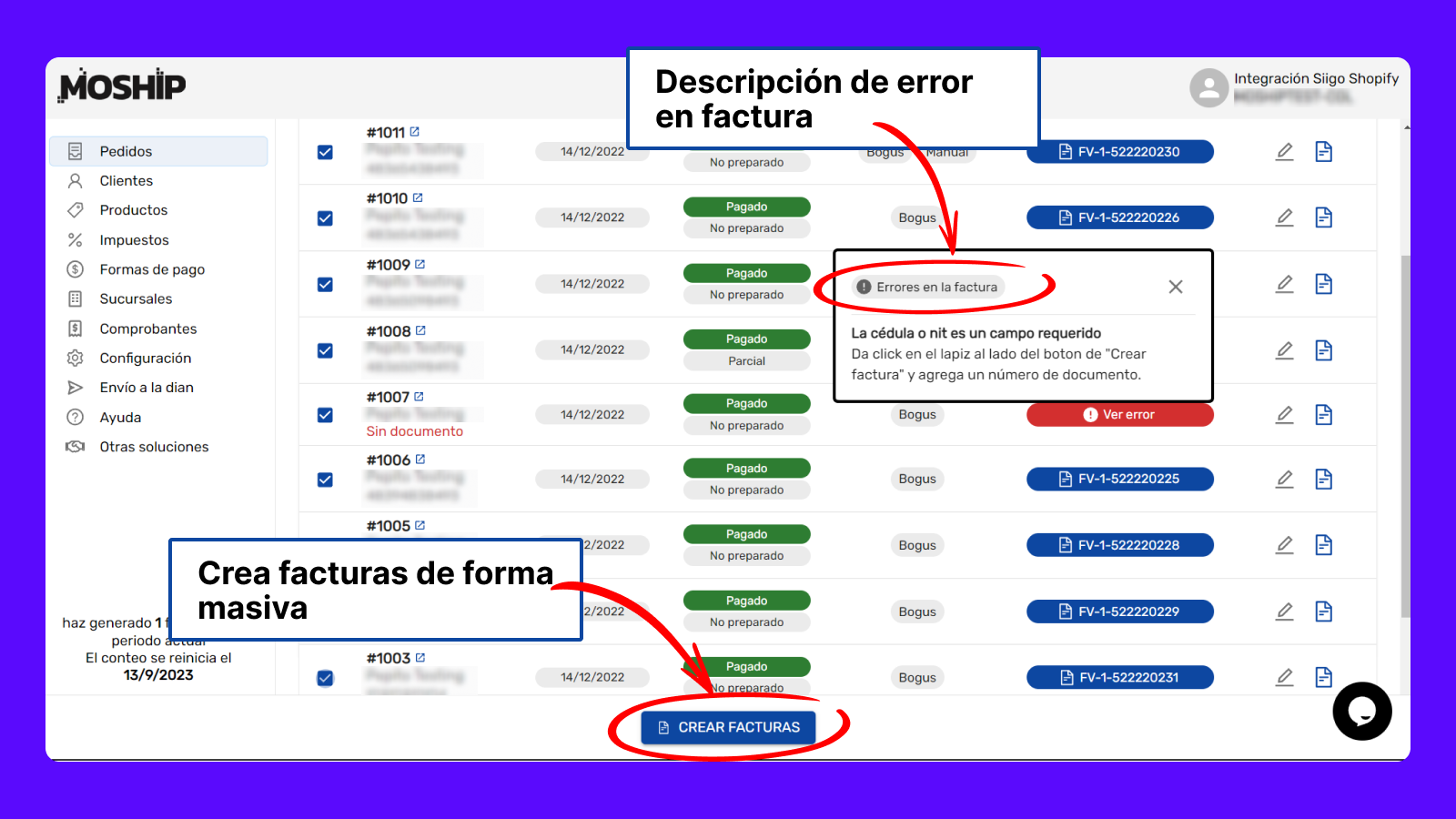 Integración Siigo Colombia Screenshot