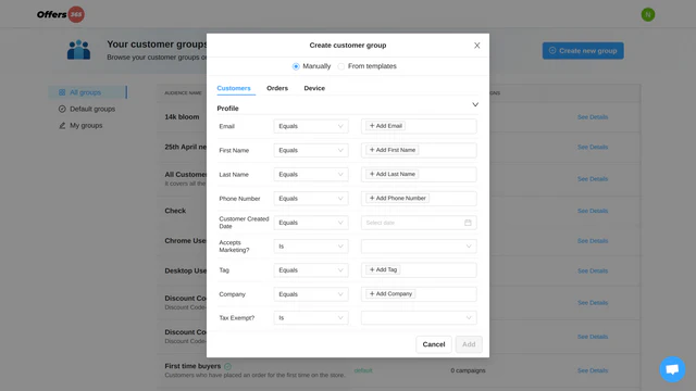 Créez des offres avec plus de 60 attributs